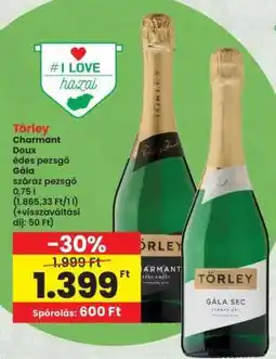 Interspar Törley Charmant Doux édes pezsgő / Gála száraz pezsgő ajánlat