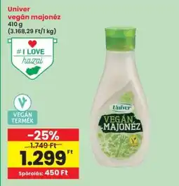 Interspar Univer Vegán Majonéz ajánlat