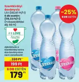 Interspar SZENTKIRÁLYI Ásványvíz ajánlat
