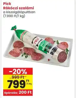 Interspar PICK Rákóczi szalámi ajánlat