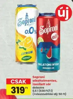 Interspar SOPRONI Alkoholmentes ízesített sör ajánlat