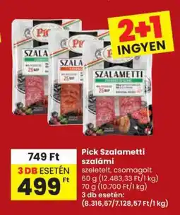 Spar Pick Szalametti szalámi ajánlat