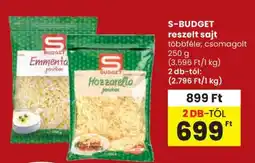 Spar S-BUDGET reszelt sajt ajánlat