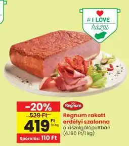 Spar Regnum rakott erdélyi szalonna ajánlat