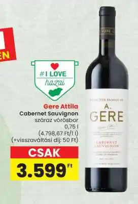 Spar Gere Attila Cabernet Sauvignon ajánlat