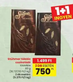 Spar STÜHMER TÁBLÁS CSOKOLÁDÉ ajánlat
