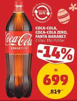 PENNY Coca Cola / Coca Cola Zero / Fanta narancs ajánlat