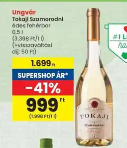 Spar Ungvár Tokaji Szamorodni édes fehérbor ajánlat