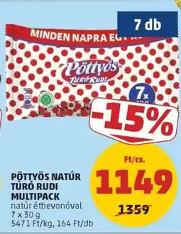 PENNY Pöttyös Natúr Túró Rudi Multipack ajánlat