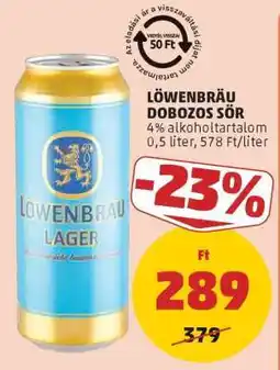 PENNY Löwenbräu Dobozos Sör ajánlat