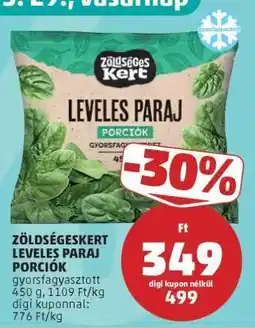 PENNY Zöldségeskert Leveles Paraj Porciók ajánlat