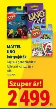 Lidl MATTEL UNO kártyajáték ajánlat
