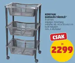 PENNY Konyhai Gurulós Tároló ajánlat