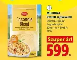 Lidl MILBONA Reszelt sajtkeverék ajánlat