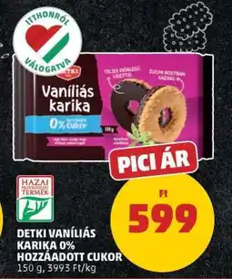PENNY Detki Vaníliás Karika 0% hozzáadott cukor ajánlat