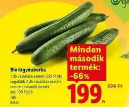 Lidl Bio kígyóuborka ajánlat