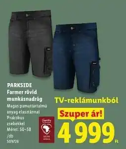 Lidl PARKSIDE Farmer rövid munkásnadrág ajánlat