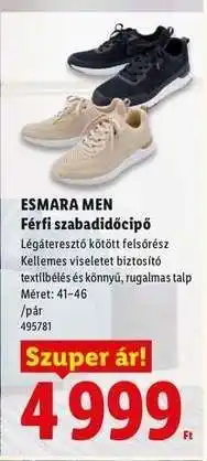 Lidl ESMARA MEN Férfi szabadidőcipő ajánlat