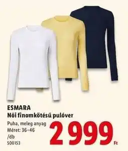 Lidl Esmara Női finomkötésű pulóver ajánlat