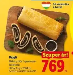 Lidl Bejgli ajánlat