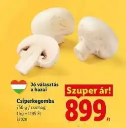 Lidl Csiperkegomba ajánlat
