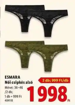 Lidl Esmara Női csipkés alsó ajánlat