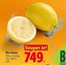 Lidl Bio citrom ajánlat