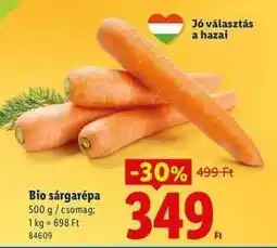 Lidl Bio sárgarépa ajánlat