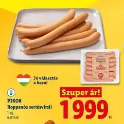Lidl Pikok Roppanós sertésvirsli ajánlat