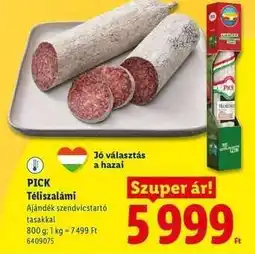 Lidl PICK Téliszalámi ajánlat