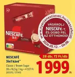 Lidl NESCAFÉ 3in1 kávé ajánlat