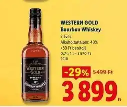 Lidl WESTERN GOLD Bourbon Whiskey ajánlat