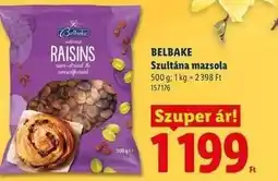 Lidl BELBAKE Szultána mazsola ajánlat