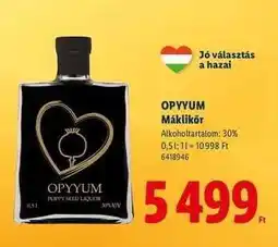 Lidl Opyyum Máklikőr ajánlat