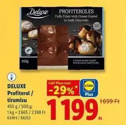 Lidl DELUXE Profiterol / tiramisu ajánlat