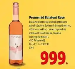 Lidl Promenád Balatoni Rosé ajánlat