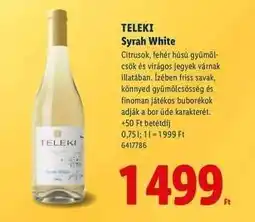 Lidl TELEKI Syrah White ajánlat