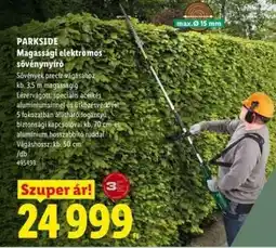Lidl PARKSIDE Magassági elektromos sövénynyíró ajánlat