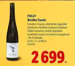 Lidl FOLLY Boróka Cuveé ajánlat