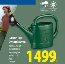 Lidl PARKSIDE Öntözőkanna ajánlat