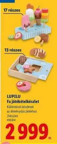 Lidl LUPILU Fa játéketelkészlet ajánlat