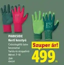 Lidl PARKSIDE Kerti kesztyű ajánlat