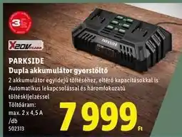 Lidl PARKSIDE Dupla akkumulátor gyorsöltő ajánlat