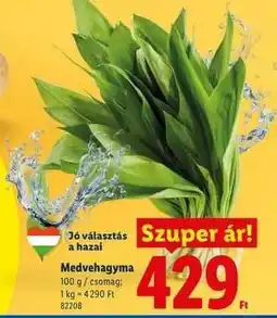 Lidl Medvehagyma ajánlat