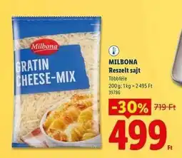 Lidl MILBONA Reszelt sajt ajánlat