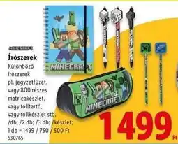 Lidl Minecraft Írószerek ajánlat