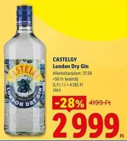 Lidl CASTELGY London Dry Gin ajánlat