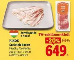 Lidl PIKOK Szeletelt bacon ajánlat