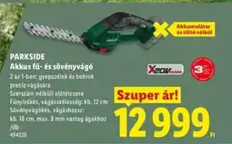 Lidl PARKSIDE Akkus fű- és sövénynyíró ajánlat