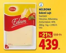 Lidl MILBONA Edámi sajt ajánlat